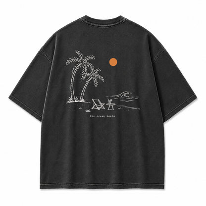 The Ocean Heals Beach Graphic T-Shirt