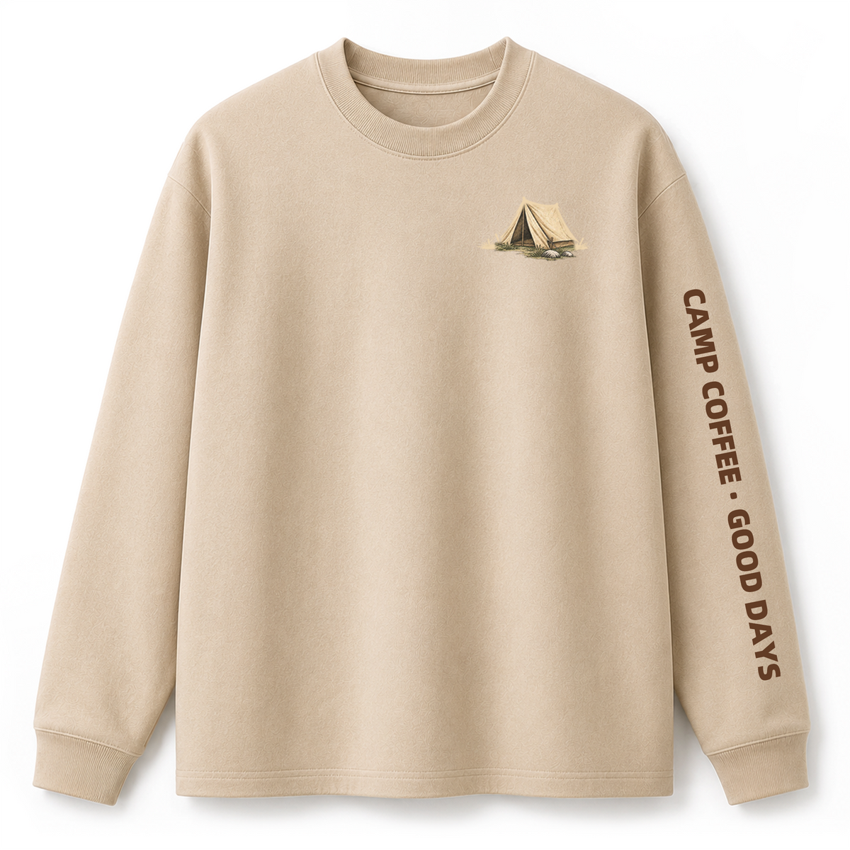 Camp Coffee Mornings Graphic Long Sleeve Tee