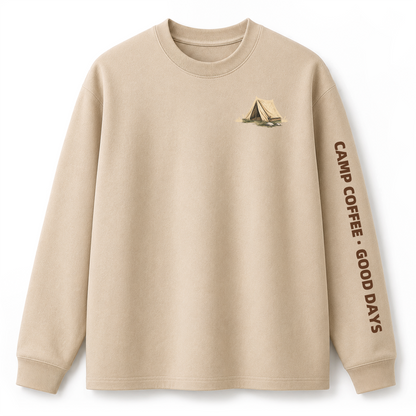 Camp Coffee Mornings Graphic Long Sleeve Tee
