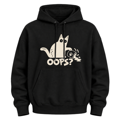Oops! Clumsy Cat Hoodie – Cute Funny Graphic Sweatshirt