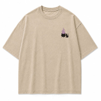 Girls Will Be Girls Halloween Washed Graphic Tee