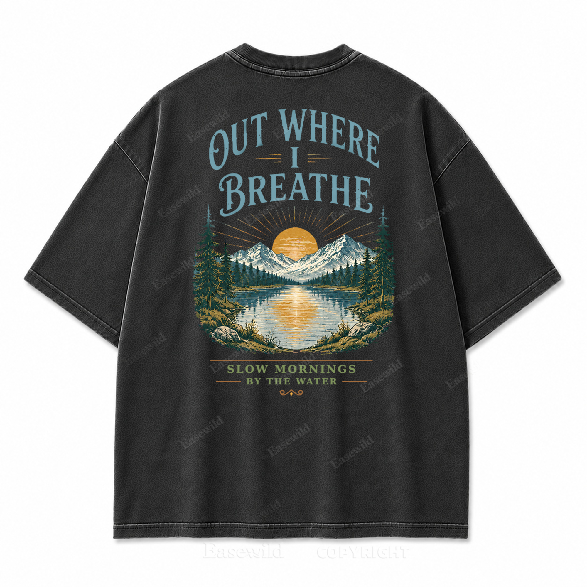 Out Where I Breathe Washed Back Print Tee