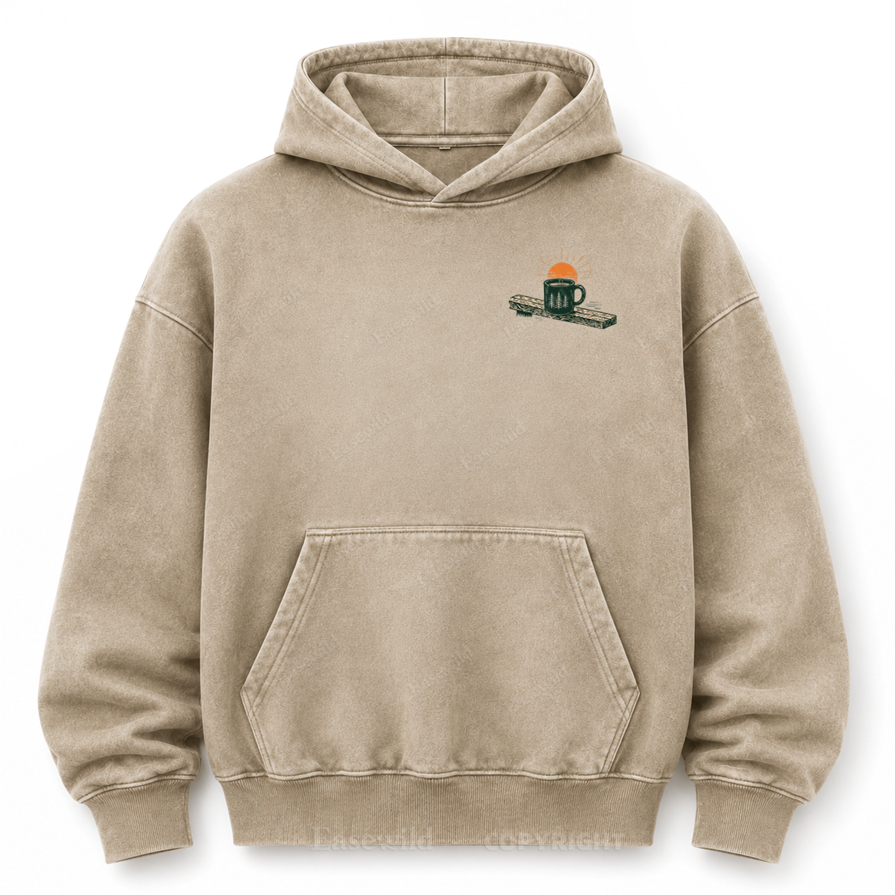 Slow Mornings Lakeside Washed Grafik-Hoodie