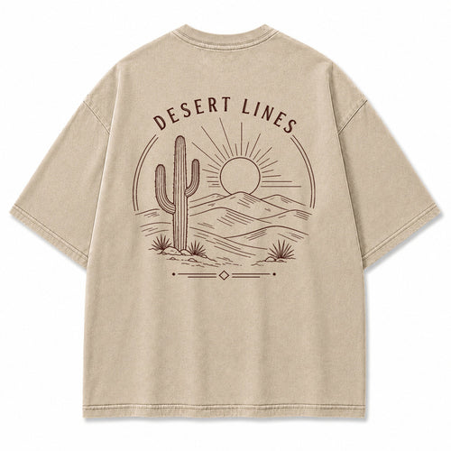 Desert Lines Minimal Graphic T-Shirt