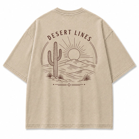 Desert Lines Minimal Graphic T-Shirt