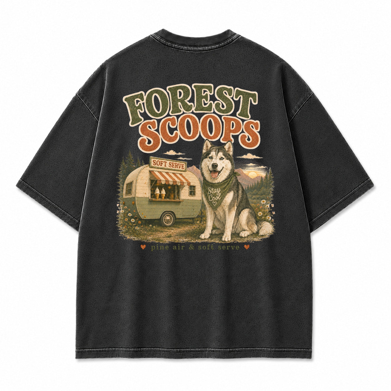Forest Scoops Husky Graphic T-Shirt