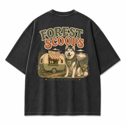 Forest Scoops Husky Graphic T-Shirt