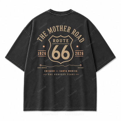 The Mother Road Centennial Washed Back Print Tee