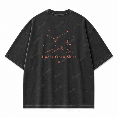 Under Open Skies Washed Back Print Tee