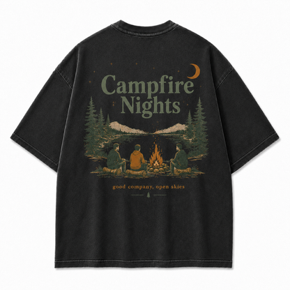 Where The Fire Feels Like Home Campfire Graphic Tee