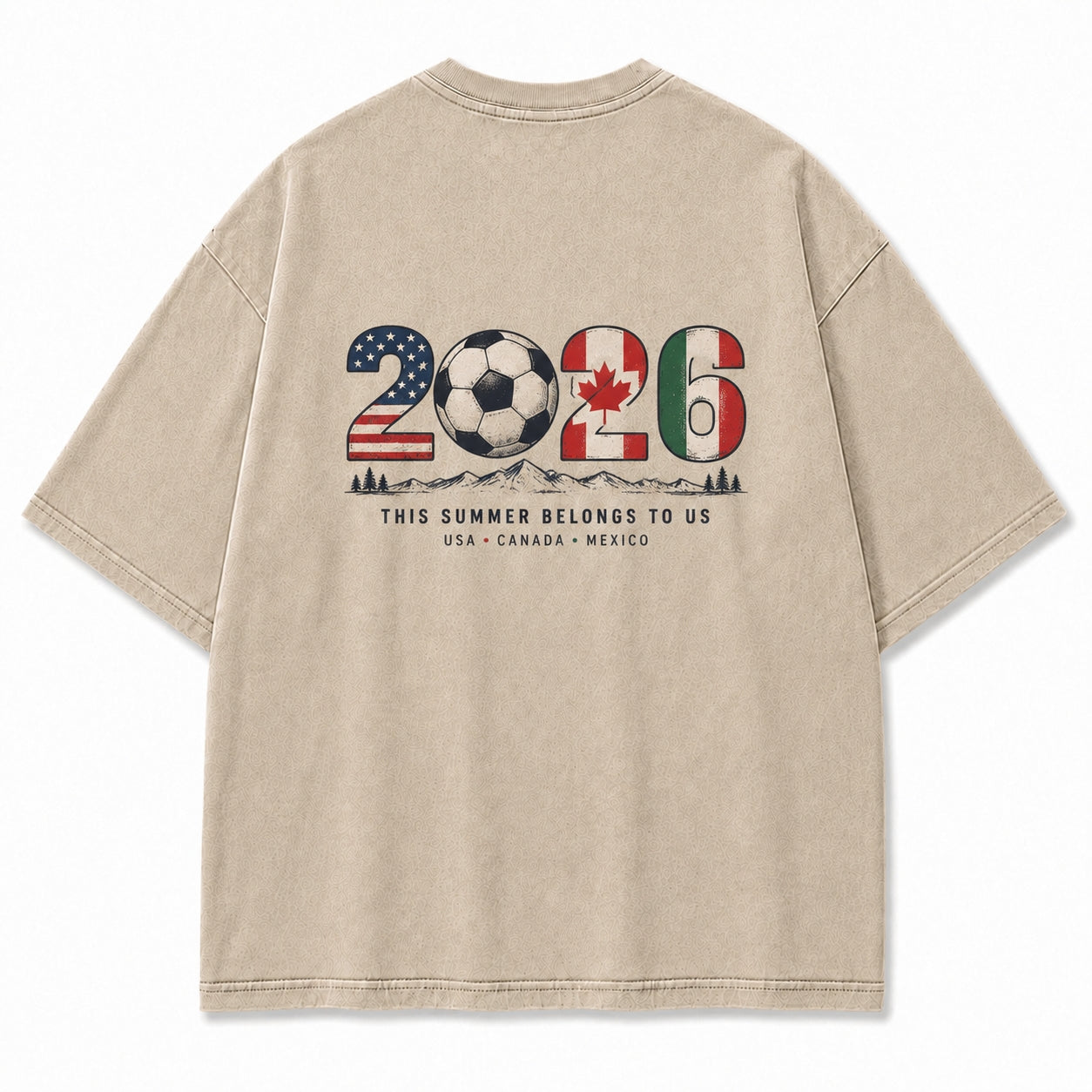 2026 Summer Soccer Spirit Washed T-Shirt