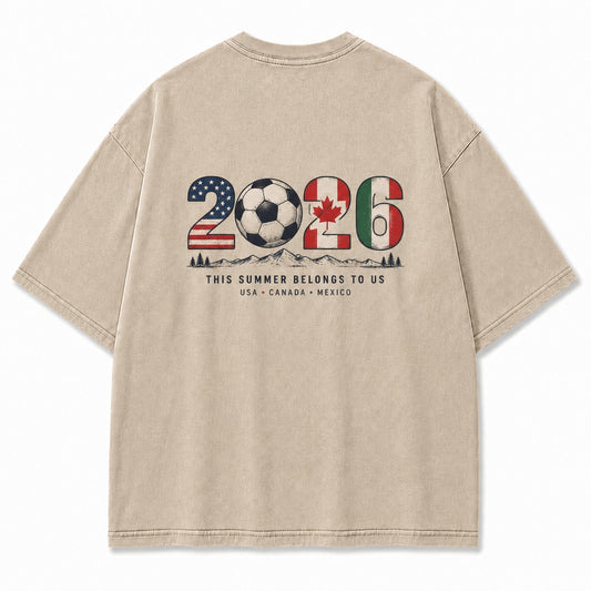 2026 Summer Soccer Spirit Washed T-Shirt