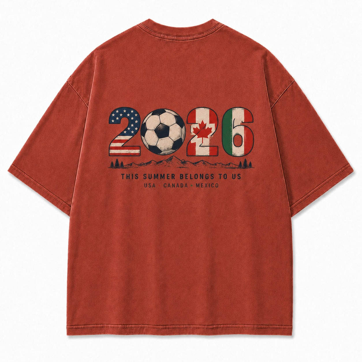 2026 Summer Soccer Spirit Washed T-Shirt