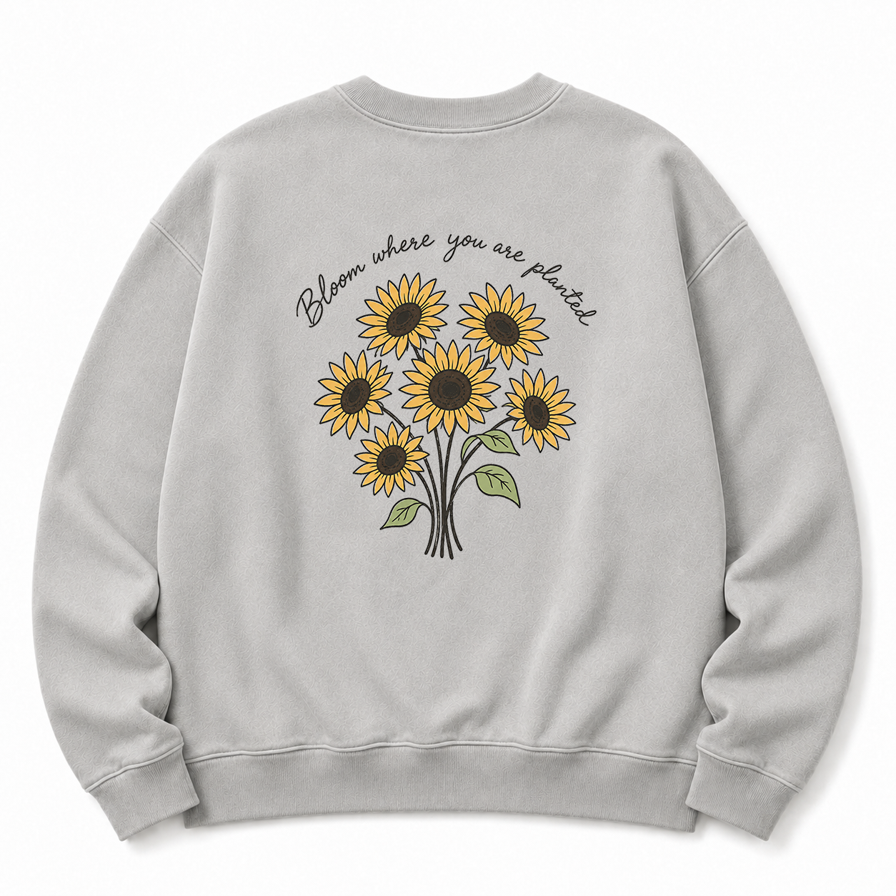 Bloom Where You Are Planted Washed Graphic Sweatshirt