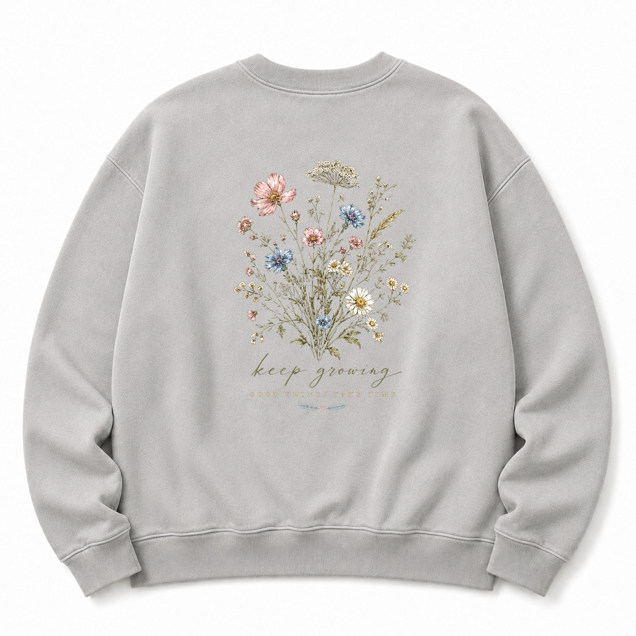 Keep Growing Wildflower Washed Graphic Sweatshirt