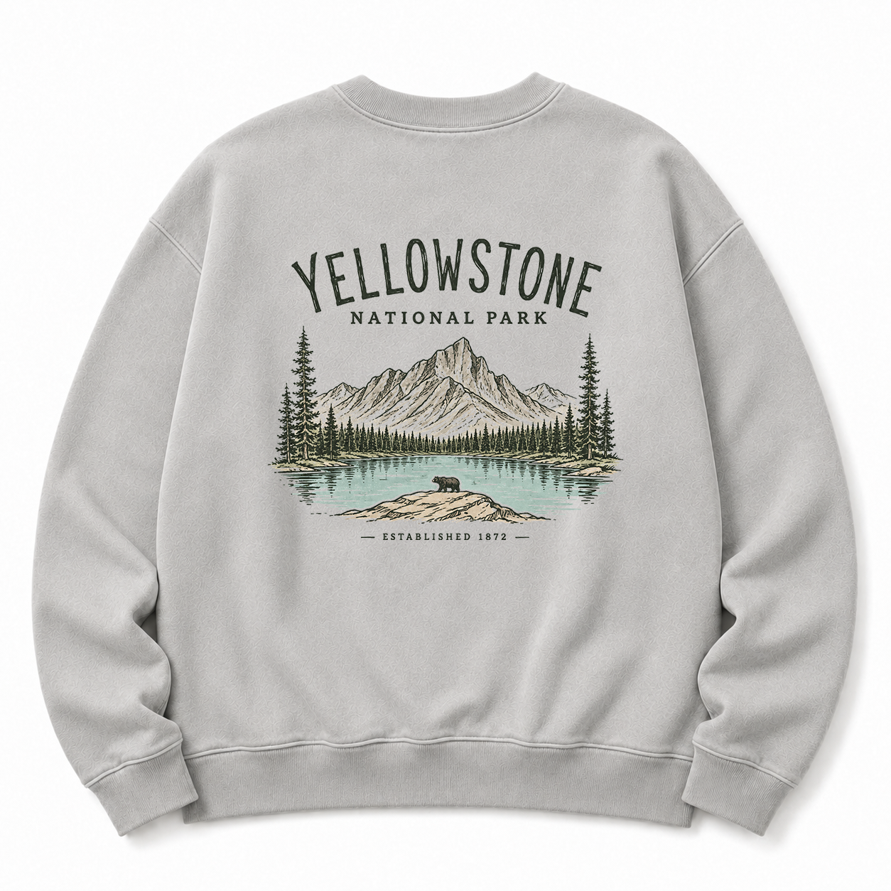 Yellowstone National Park Washed Graphic Sweatshirt