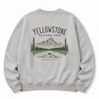 Yellowstone National Park Washed Graphic Sweatshirt