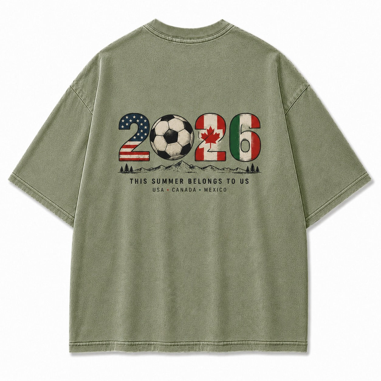 2026 Summer Soccer Spirit Washed T-Shirt