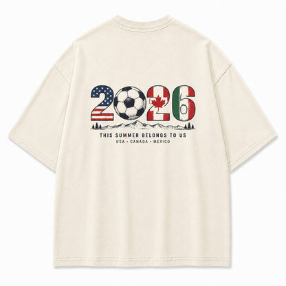 2026 Summer Soccer Spirit Washed T-Shirt