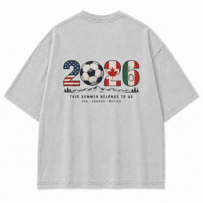 2026 Summer Soccer Spirit Washed T-Shirt