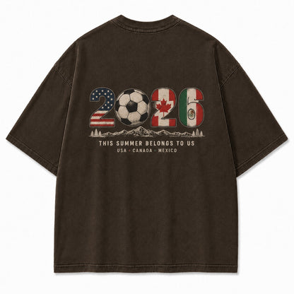 2026 Summer Soccer Spirit Washed T-Shirt