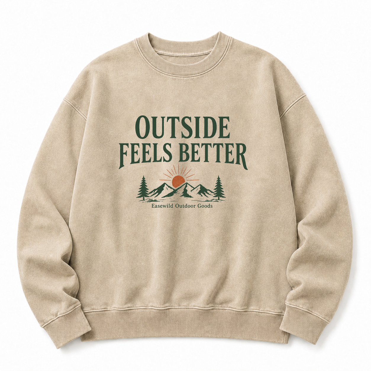 Outside Feels Better Washed Graphic Sweatshirt