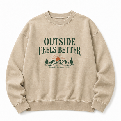 Outside Feels Better Washed Graphic Sweatshirt