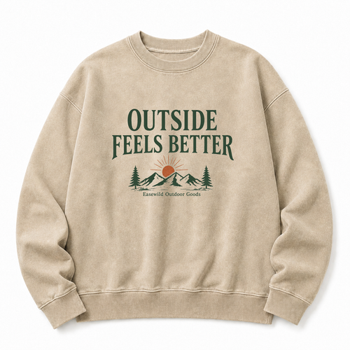 Outside Feels Better Washed Graphic Sweatshirt