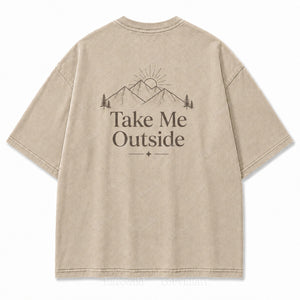 Take Me Outside Minimalist Mountain Tee