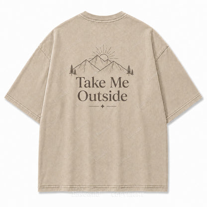 Take Me Outside Minimalist Mountain Tee