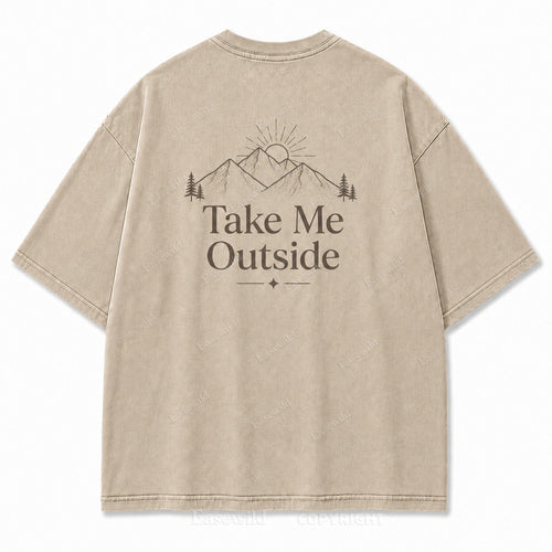 Take Me Outside Minimalist Mountain Tee