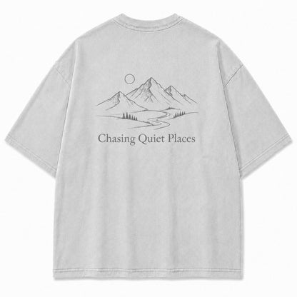 For Those Chasing Quiet Places Minimalist Mountain Tee