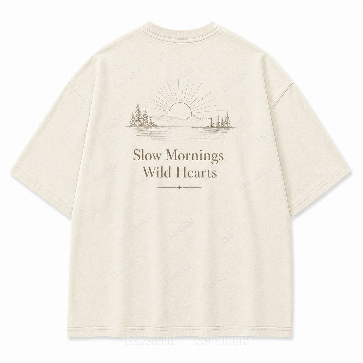 For Slow Mornings and Wild Hearts Minimalist Outdoor Tee