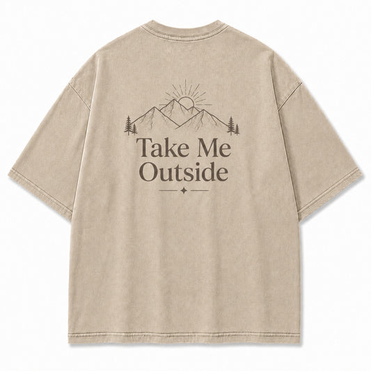 Take Me Outside Minimalist Mountain Tee