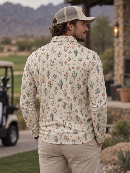 Desert Bloom Western Quarter-Zip Pullover