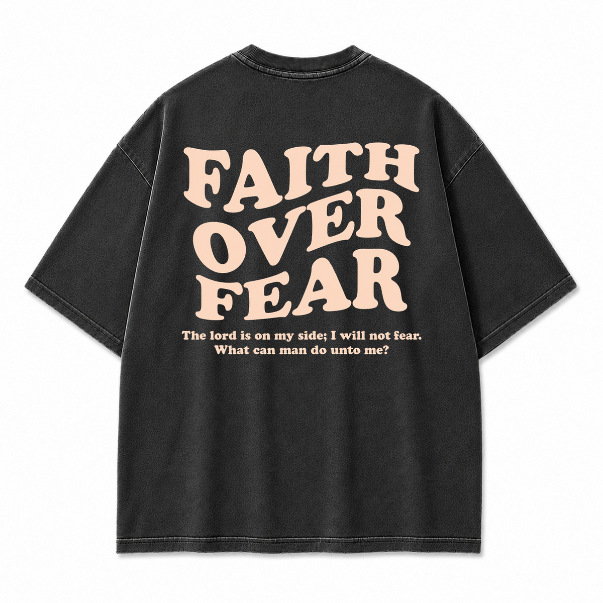 Faith Over Fear Oversized Christian Graphic Tee