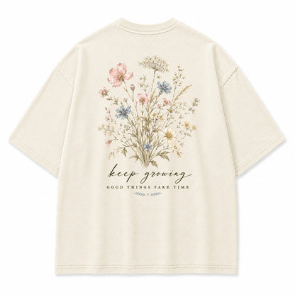Keep Growing Floral Graphic T-Shirt