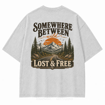 Somewhere Between Wild Washed Back Print Tee
