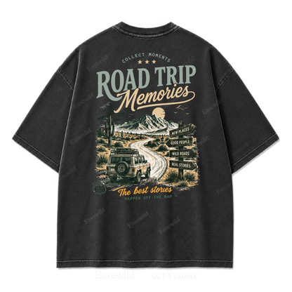Desert Route Road Trip Washed Print Tee