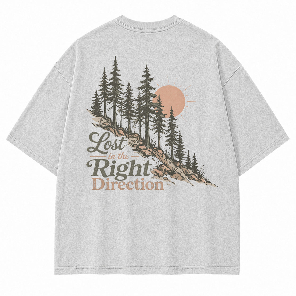 Lost in the Right Direction Back Print T-Shirt
