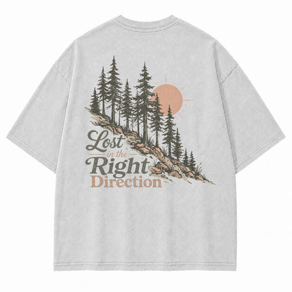 Lost in the Right Direction Back Print T-Shirt