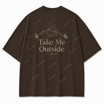 Take Me Outside Minimalist Mountain Tee