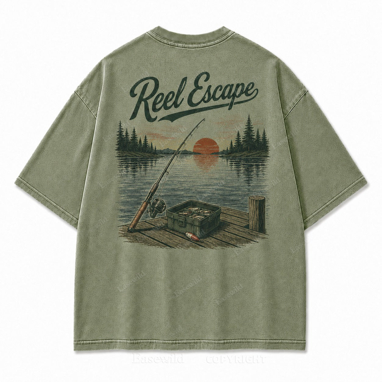 Reel Escape Lake Fishing Tee