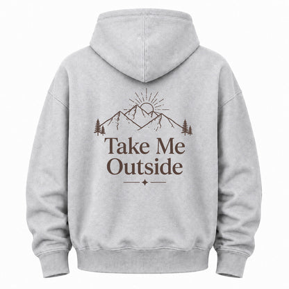 Take Me Outside Graphic Washed Hoodie