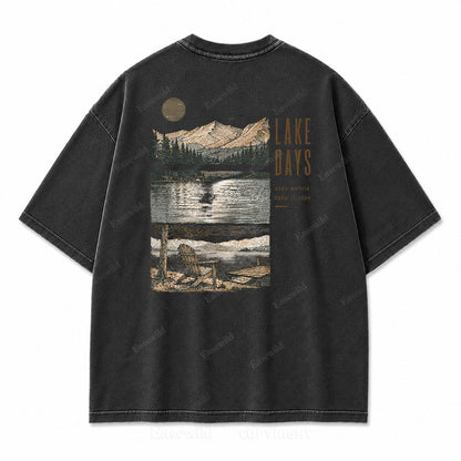 Lake Days Card Washed Graphic Tee
