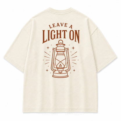 Leave A Light On Graphic Back Print Tee