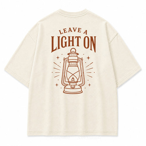 Leave A Light On Graphic Back Print Tee
