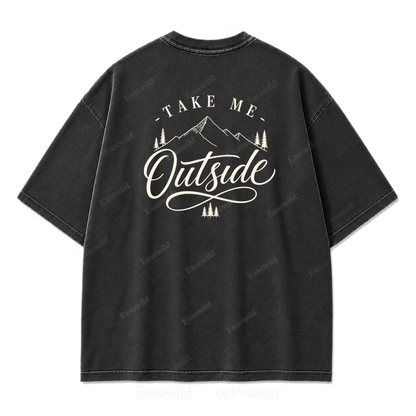 Called Back to the Outside Washed Print Tee