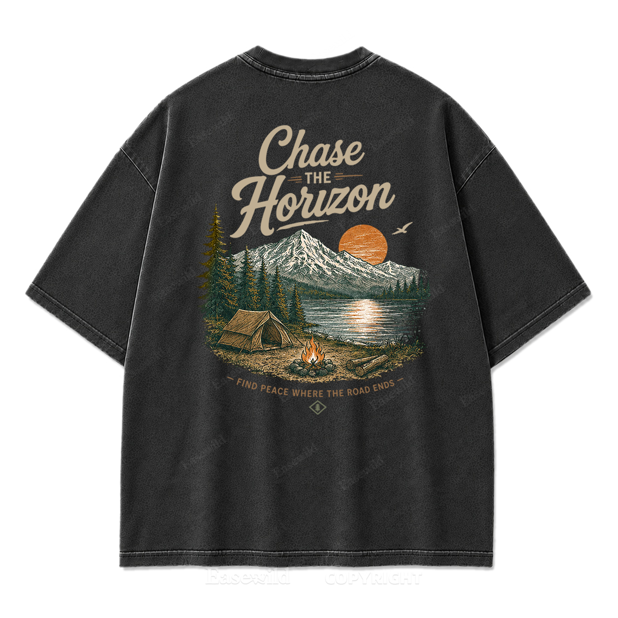 Horizon Escape See Verwaschener Print-Shirt
