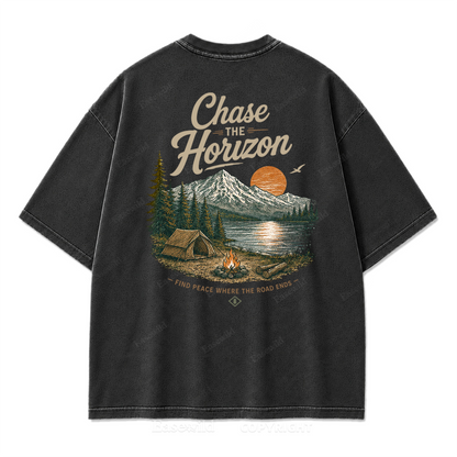 Horizon Escape See Verwaschener Print-Shirt